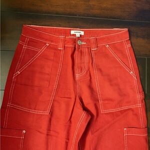 Garage Vibrant Red Utility Pants